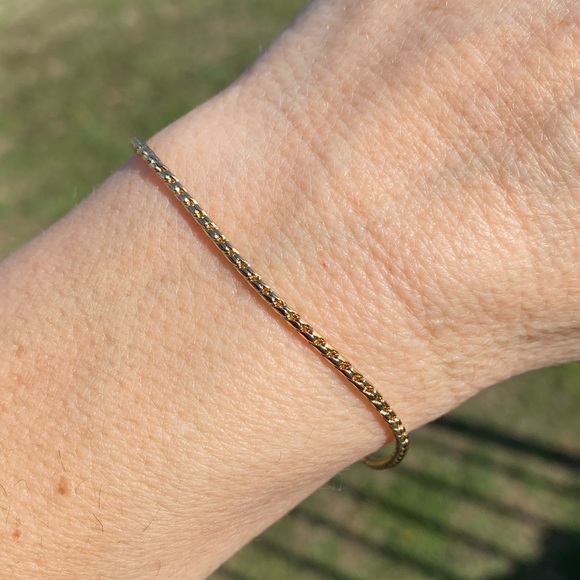 Gold plated Franco chain bracelet - new - Picture 7 of 8